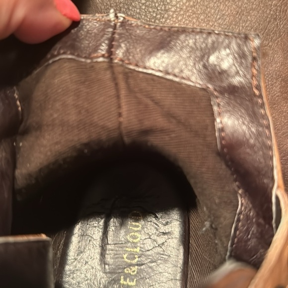 Musse & Cloud Anthropologie Brown Leather Ankle Boots Size 9 MCA6016 - Picture 8 of 8